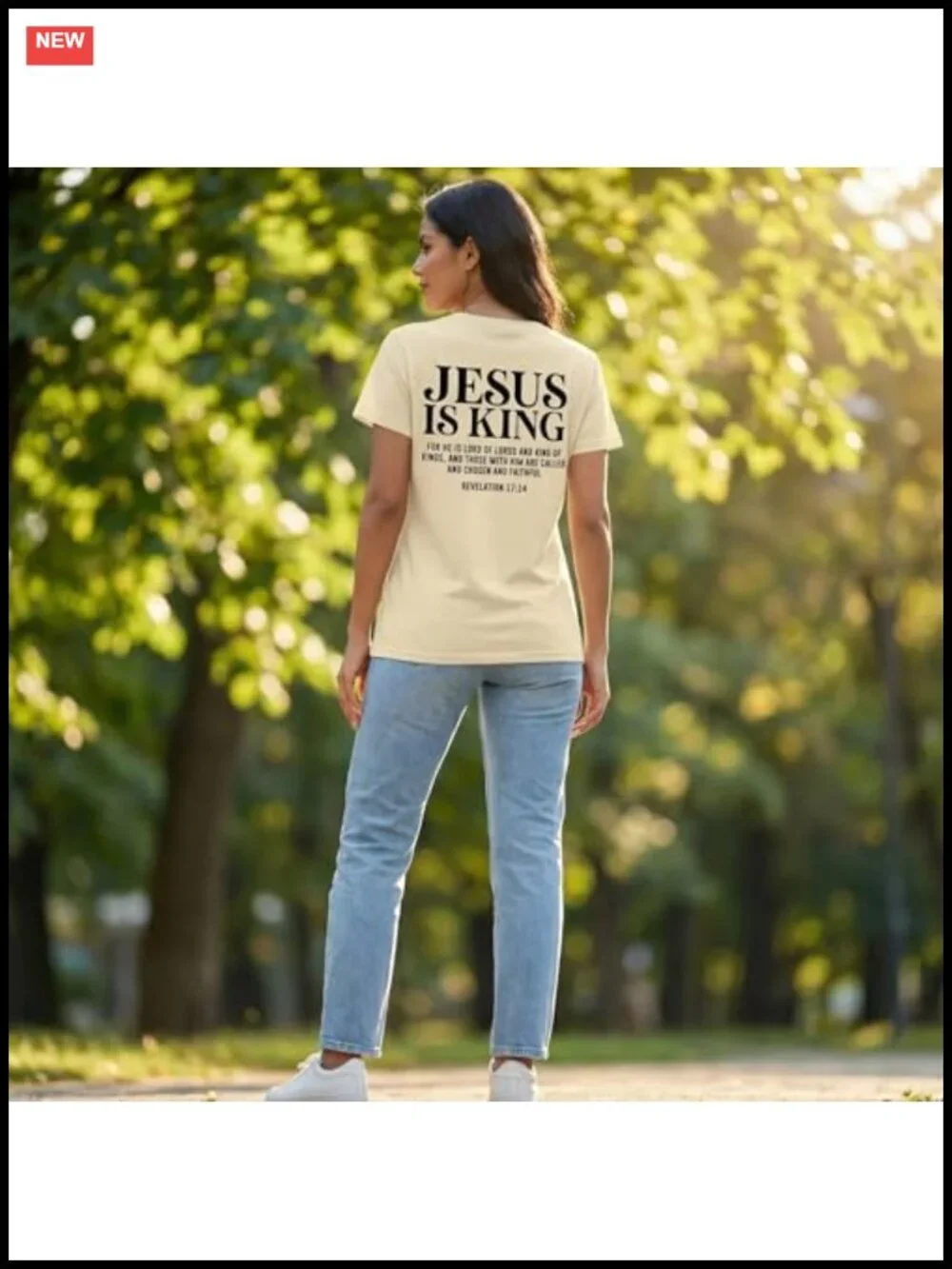 Faith T-Shirt V-Neck Cotton Inspirational Religious Tee Women